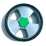 Electric golf trolley wheel